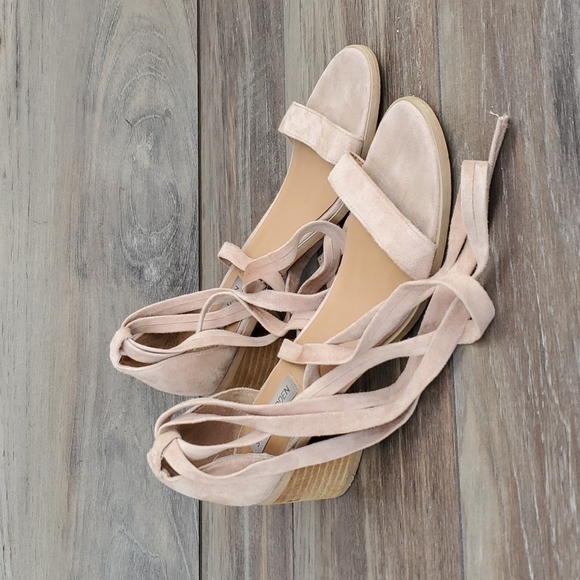Steve Madden Blush Lace Up Sandals - Picture 1 of 13